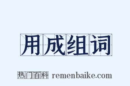 用成组词是什么意思的图片